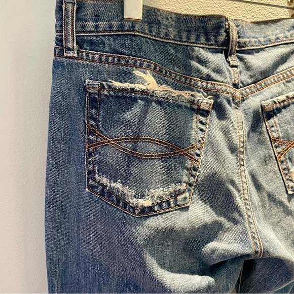 Abercrombie and Fitch vintage Erin distressed low rise blue jeans size 8 regular - Picture 8 of 12